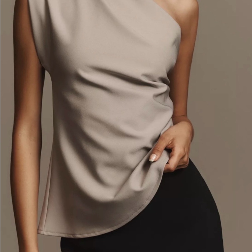 Anthropologie Taupe Textured Fabric
